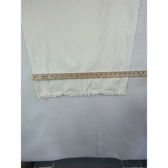 Vintage Hand Embroidered Pillowcase Hand Crocheted Lace Trim Southern Belle - Picture 12 of 12